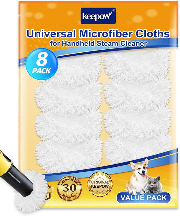 8 PCS Universal Microfiber Cloths for Handheld Steam Cleaner Accessories Compatible with