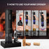 Secura Automatic Electric Wine Opener, Rechargeable Corkscrew with Foil Cutter (Black)