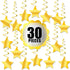 KatchOn Gold Star Hanging Swirls - Pack of 30, No DIY | Gold Star Decorations for Party and Events