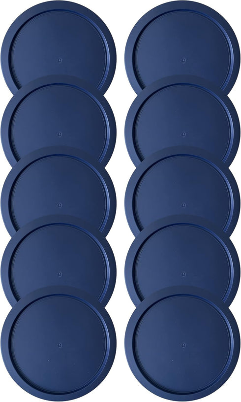 Replacement Lid for Pyrex 4 Cup Bowl Dish 7201-PC Blue, 6" Storage Plastic Cover (10-Pack)