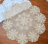Hetao 100% Cotton Handmade Crochet Round Tablecloth Doilies, White, 24 Inch