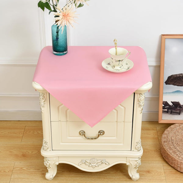 NEWISHER Pink Square Tablecloth 24x24 inch, Heavy Duty Polyester Fabric Table Cloth,