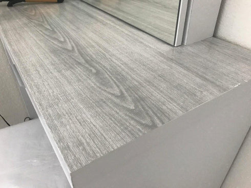 Teemall Light Gray Wood Grain Self Adhesive Sticker Wallpaper for Furniture Cabinets, Wardrobe Shelf Liner 17.7 in X
