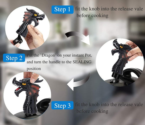 Yolococa Steam Release Diverter for Instant Pot, 360° Redirect Silicone Kitchen Accessory for Cupboards/Cabinets