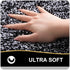 OLANLY Luxury U-Shaped Toilet Rugs, 24x20 Extra Soft Microfiber Non-Slip Bath Mat (Black and White)