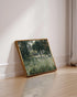 InSimSea Golden Framed Vintage Canvas Wall Art, Summer Hyacinths Cottage Garden Landscape Painting Print 12x16inch