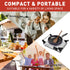 Techwood Single Burner Hot Plate, 1500W Electric Stove with Adjustable Temperature & Stay Cool Handles, 7.5" Silver