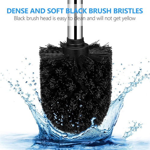 SetSail Toilet Brush, Compact Toilet Bowl Brush and Holder with 304 Stainless Steel Handle, 2 Packs