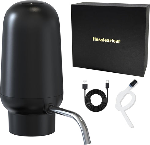 Electric Wine Aerator and Dispenser, Rechargeable Wine Decanter, Black