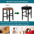 HFCNMY 2 Pack Rectangle Stool Covers, Stretch Bar Stool Covers with Elastic Bands - Black