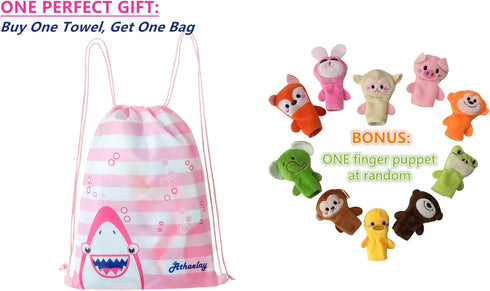 1-5 Hooded Bath Towel for Kids Extra Soft Absorbent Bath Poncho for Years Premium Cotton