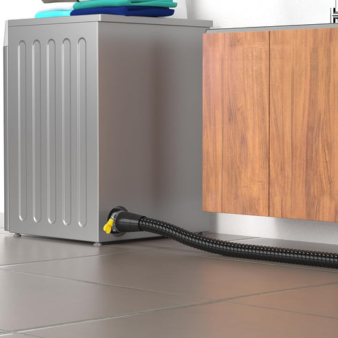 MyLifeUNIT Washing Machine Drain Hose Extension Kit, Universal 6.9 Feet Drain Hose for All Washers (Black)