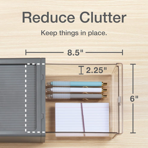 Pendaflex Stackable Drawer, Durable Plastic with Silicon Handles, Tinted Drawers, Medium Gray, 9" x 7" x 3.5", 1 Piece