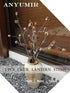 Anyumir 3Pcs 35.4 Inch Realistic Faux Berry Stems for Tall Vases, Bendable Brown Branches with Natural Frosted Effect
