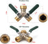 AOGCXDR 2 3/4 Inch Brass Garden Hose Splitter Way Heavy Duty Adapter, Y Splitter with Shutoff Valve Outdoor Faucet