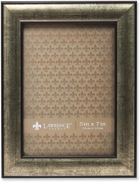 Lawrence Frames Domed Burnished Picture Frame, Silver, 5x7