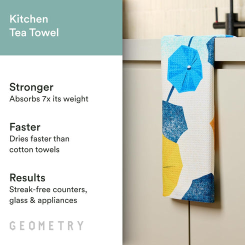Summer 18" 30" 1-Pack GEOMETRY Spring Kitchen Towels - Quick Dry Microfiber Cloth Spring & Dish Towels for Kitchen
