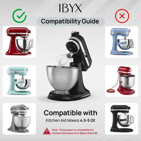 Ibyx Elegant Sliding Tray for Coffee Maker & Heavy Kitchen Appliances, Sturdy, Black for 4.5 Qt Kitchenaid