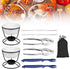 Crab Leg Crackers Seafood Tools Set includes 2 Crab Crackers, 2 Lobster