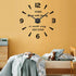 VANGOLD Oversized Wall Clock, Decorative Wall Clocks for Living Room Decor, Battery Operated, Black