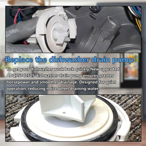 EAU62043401 EAU60710801 Dishwasher Drain Pump ABQ75742505, Fit for LG Kenmore Dishwasher Models