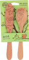 Talisman Designs Laser Etched Beechwood Jam & Spoon Set, Woodland Design, Decorative Kitchen Tool