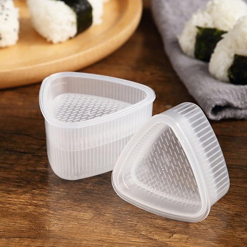 Rice Ball Maker - 3 Pack Onigiri & Sushi Mold Kit for Kids, Triangle Musubi Maker Press for Bento Box Accessories