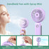 CIVPOWER Misting Fan Portable, Hand Held Fan 90°Adjustable Desk Fan, 4000mAh USB Rechargeable Personal Fan with Water Mist, 5-14 Working Time 3 Speeds Mister Spray Fan (purple) by CIVPOWER