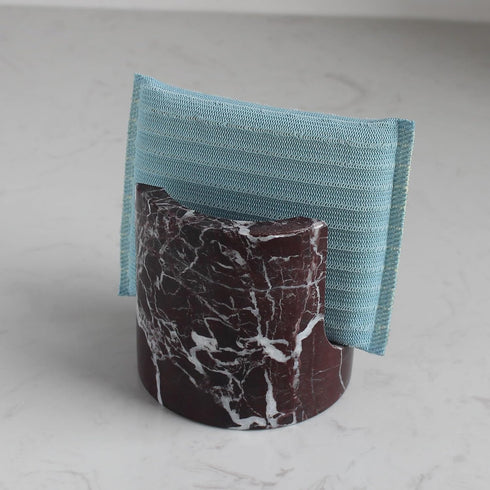 Nawgnail Counter, Natural Marble Travertine Sponge Holder for Kitchen Drying Rack, Sponge Caddy for Sink Organizer
