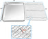 TeamFar Baking Sheet with Rack, 16 x 12 x 1 Inch Stainless Steel Cookie Baking Pan Tray with Grid Rack for Baking Roasting Cooling, Healthy & Heavy-Duty, Oven & Dishwasher Safe