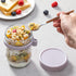 6 Pack 16 oz Overnight Oats Containers with Lids and Spoons, Glass Mason Overnight Oats Jars, Large Capacity Airtight