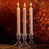 Tall Natural Marble Taper Dinner Candles - Clean Burning, Smokeless (16 Count)