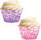 Andaz Press Party Cupcake Wrapper Decorations, Faux Pink and Lavender Purple Glitter, 24-Pack, Magical Unicorn Princess