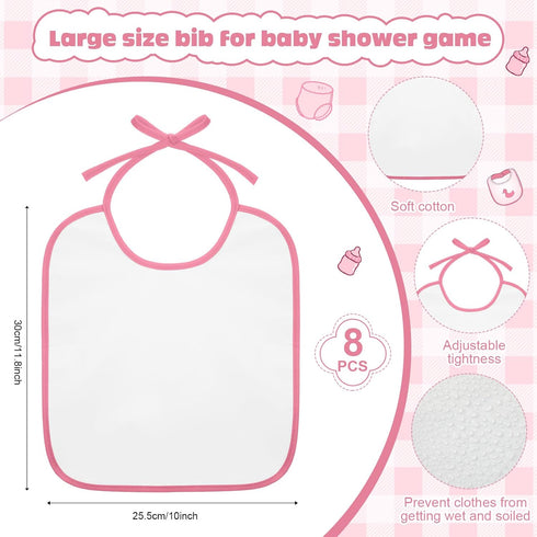 8 Sets Bottle Chug Baby Shower Games Juegos Para Plastic Baby Bottles Bibs Disposable Diapers Gender Reveal Games Baby
