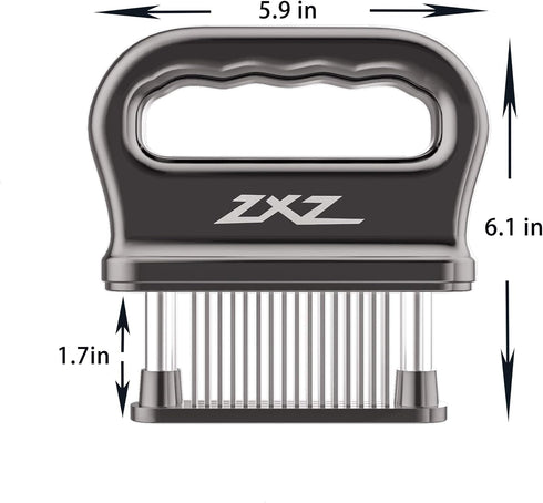 ZXZ Meat Tenderizer, 48 Stainless Steel Sharp Needle Blade, Heavy Duty Cooking Tool for Tenderizing Meat
