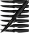 Set of 8 Stainless Steel Steak Knives, Serrated and Dishwasher Safe, Elegant Black Design