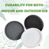 9.8 Inch Planter Caddies Rolling Saucer Caddy with Wheels, Heavy Duty Wheeled Stand for Potted Plant, Round Coaster