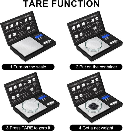 Fuzion Digital Pocket Scale - 200g/0.01g Mini Scale for Food, Jewelry, Precision with Tare and LCD