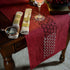 ARTABLE Burgundy Rectangle Table Runner, Fabric Home Garden Table Runner for Indoor and Outdoor Dining (16 x 120 Inch)