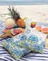 Farm Outdoor Pillow Covers Set of 2, Blue Hydrangea Flower Butterfly Decorative Waterproof Throw Pillow Case,