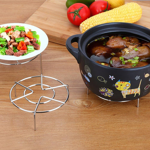 Steam Rack, Steaming Rack Stand, Heavy Duty Stainless Steel Multi-function (5.9" Diameter X2" High)