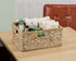 Large Wicker Basket, Water Hyacinth Wicker Storage Basket for Organizing, Rectangular Basket with Handles