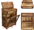 Ikee Design Wooden Countertop Potato and Onion Storage Bin, Rustic Color, 11.8W x 6.8D x 16H in