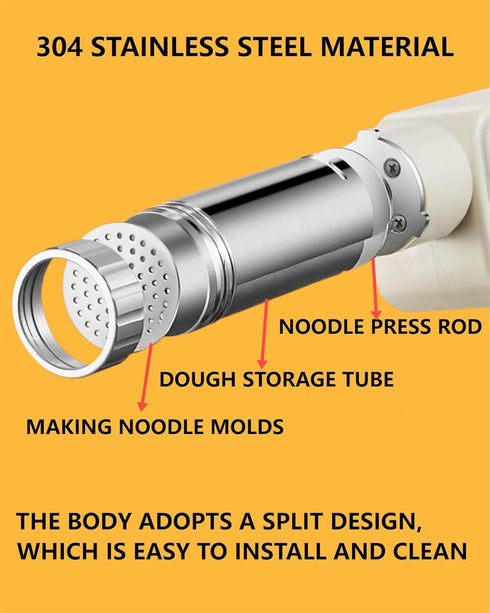 KabFbit 9 2 Nozzles Electric Pasta Machine, Household Handheld Wireless Noodle Machine. A Homemade Noodle Machine