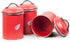 Self-Care Saf-Care Kitchen Canisters - Valentine Red Kitchen Decoration of Canister Set with Multiple Preservation Purposes by Tight Sealed Lids, Good for Wedding Gifts Set of 3, SC-002