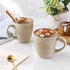 Set 6, 12oz Set GBHOME Ceramic Coffee Mugs of Stoneware Coffee Mugs For Dad Mom Women MEN, Light Weight Coffee Cups