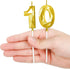 10th Birthday Candles Cake Numeral Candles, 3D Number Cupcake Topper Decoration for Birthday Wedding Anniversary