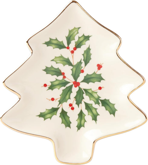 Lenox Holiday Tree Shaped Party Plate - 879592, Perfect for Christmas Hosting