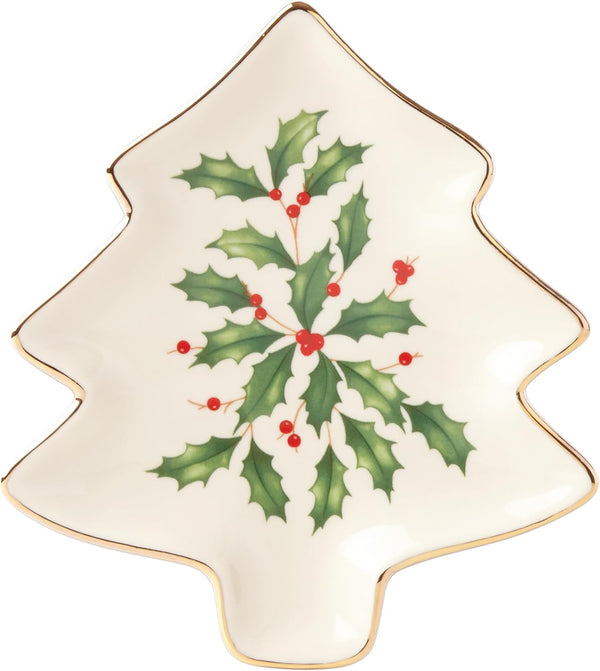Lenox Holiday Tree Shaped Party Plate - 879592, Perfect for Christmas Hosting