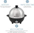 Elite Gourmet EGC-508 Rapid Egg Cooker - 7 Easy-To-Peel Hard, Medium, Soft Boiled Eggs, Poacher, Omelet Maker, Auto